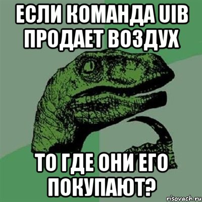 Если команда UIB продает воздух то где они его покупают?, Мем Филосораптор