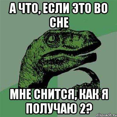 А что, если это во сне Мне снится, как я получаю 2?, Мем Филосораптор