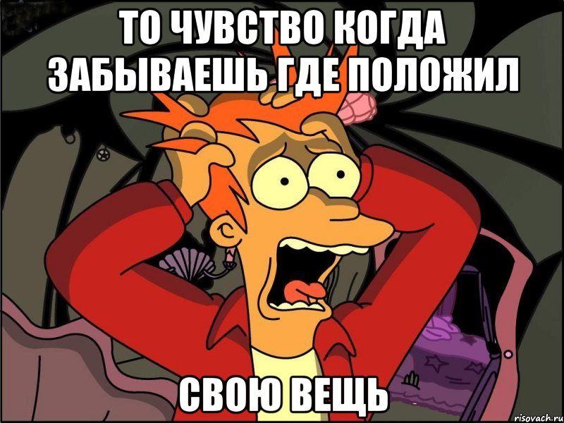 то чувство когда забываешь где положил свою вещь, Мем Фрай в панике