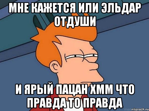 Мне кажется или Эльдар отдуши И ярый пацан хмм что правда то правда, Мем  Фрай (мне кажется или)