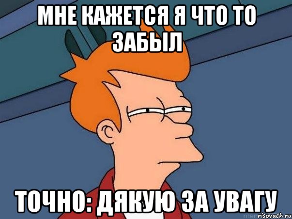 мне кажется я что то забыл точно: дякую за увагу, Мем  Фрай (мне кажется или)