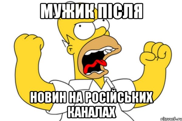 мужик після новин на російських каналах, Мем Разъяренный Гомер