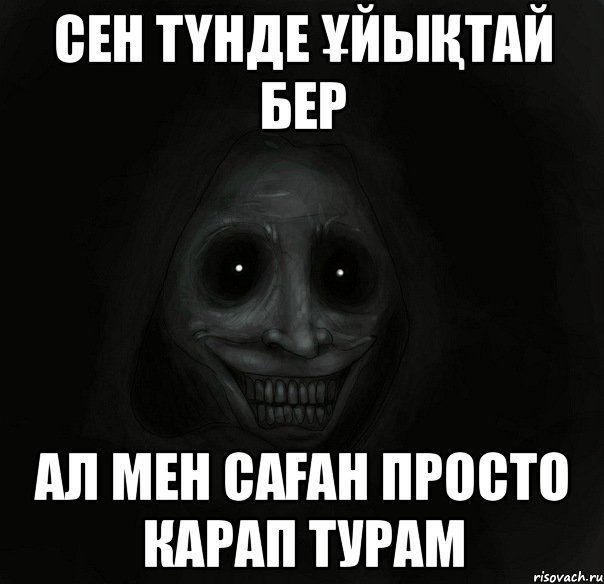 Сен түнде ұйықтай бер ал мен саған просто карап турам, Мем Ночной гость