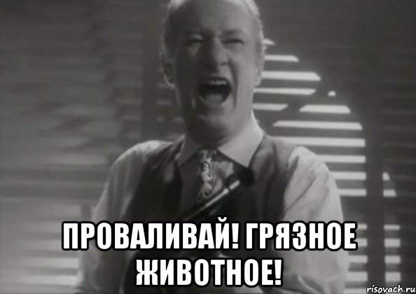  Проваливай! Грязное животное!