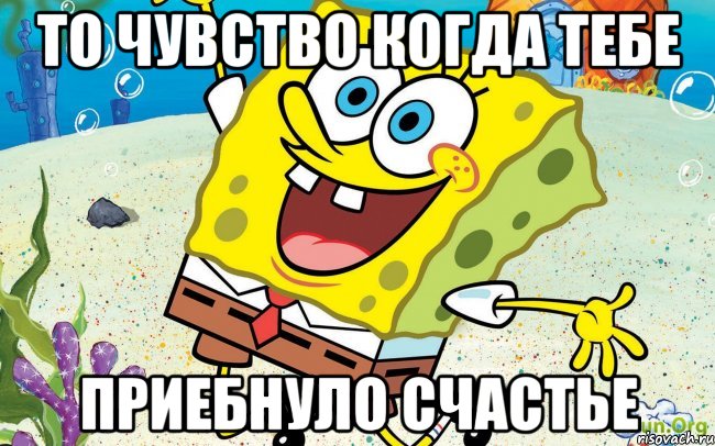 то чувство когда тебе приебнуло счастье