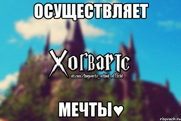 Осуществляет мечты♥, Мем Хогвартс