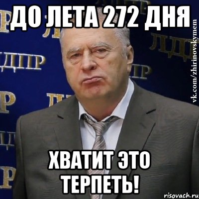 ДО ЛЕТА 272 ДНЯ ХВАТИТ ЭТО ТЕРПЕТЬ!, Мем Хватит это терпеть (Жириновский)