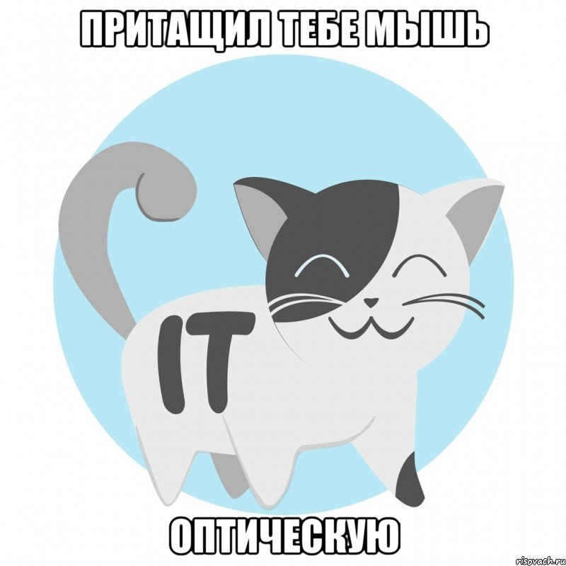 притащил тебе мышь оптическую