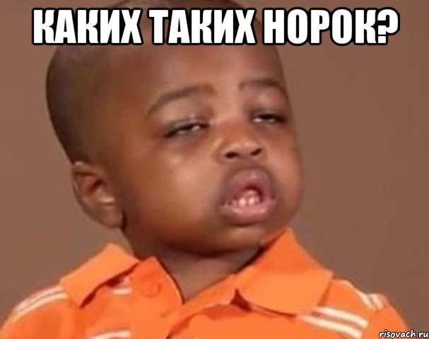 КАКИХ ТАКИХ НОРОК? , Мем  Какой пацан (негритенок)
