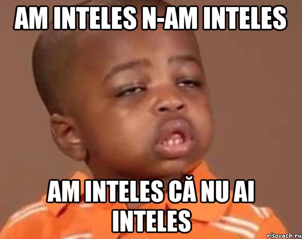 Am inteles N-am inteles Am inteles că nu ai inteles, Мем  Какой пацан (негритенок)