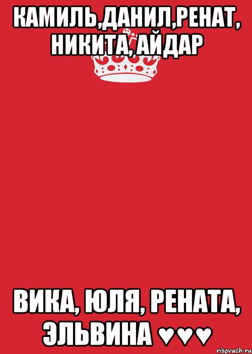 Камиль,Данил,Ренат, Никита, Айдар Вика, Юля, Рената, Эльвина ♥♥♥, Комикс Keep Calm 3