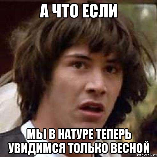 А что если Мы в натуре теперь увидимся только весной, Мем А что если (Киану Ривз)