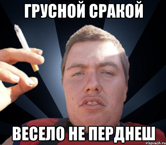 грусной сракой весело не перднеш