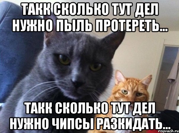 такк сколько тут дел нужно пыль протереть... такк сколько тут дел нужно чипсы разкидать...