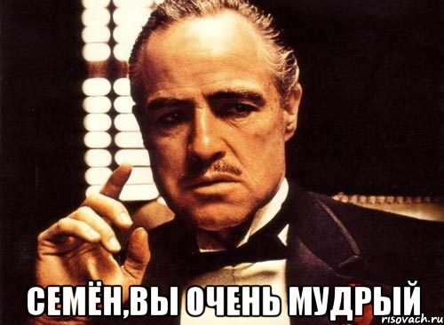  Семён,вы очень мудрый, Мем крестный отец