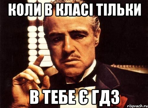 Коли в класі тільки в тебе є ГДЗ, Мем крестный отец
