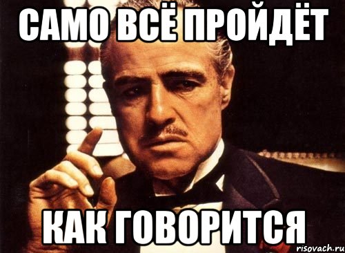 Само всё пройдёт Как говорится, Мем крестный отец