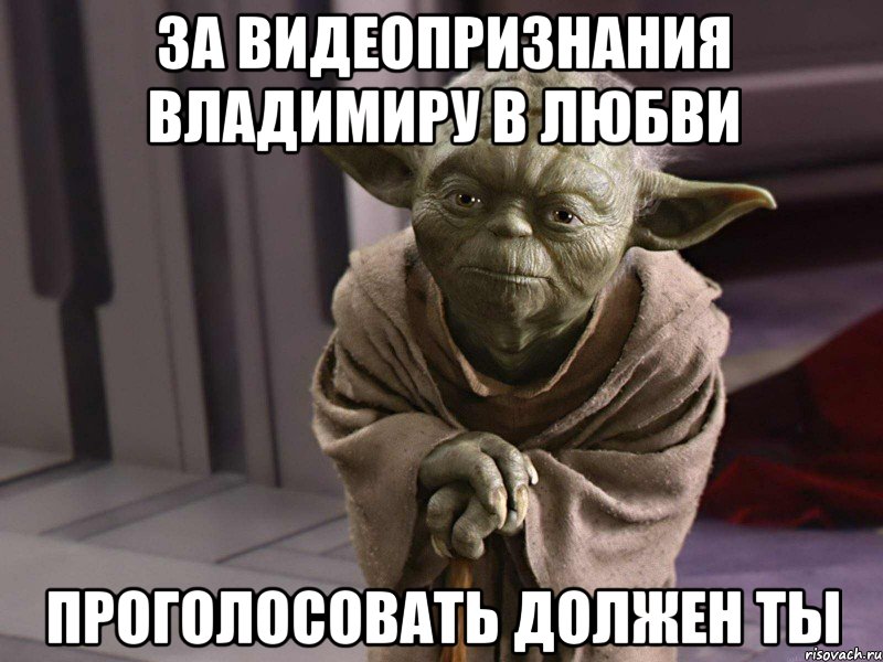 За видеопризнания Владимиру в любви проголосовать должен ты