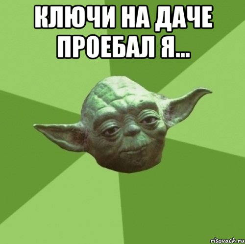 Ключи на даче проебал я... , Мем Мастер Йода