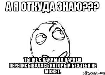 А я откуда знаю??? Ты же с каким то парнем переписывалась который без тебя не может., Мем Мне кажется или