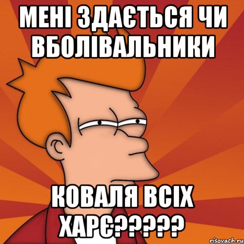 мені здається чи вболівальники Коваля всіх харє?????, Мем Мне кажется или (Фрай Футурама)