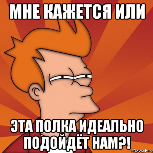 МНЕ КАЖЕТСЯ ИЛИ ЭТА ПОЛКА ИДЕАЛЬНО ПОДОЙДЁТ НАМ?!