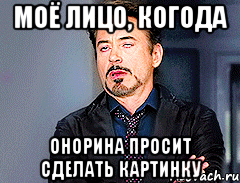 моё лицо, когода Онорина просит сделать картинку