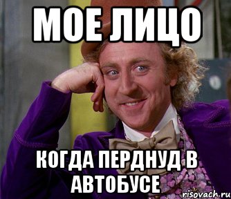 мое лицо когда перднуд в автобусе, Мем мое лицо