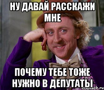 НУ ДАВАЙ РАССКАЖИ МНЕ ПОЧЕМУ ТЕБЕ ТОЖЕ НУЖНО В ДЕПУТАТЫ, Мем мое лицо