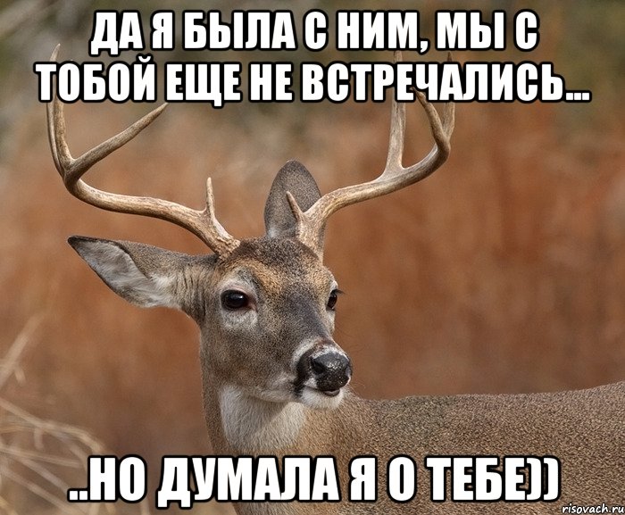 да я была с ним, мы с тобой еще не встречались... ..но думала я о тебе))