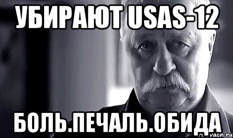 Убирают USAS-12 Боль.Печаль.Обида, Мем Не огорчай Леонида Аркадьевича