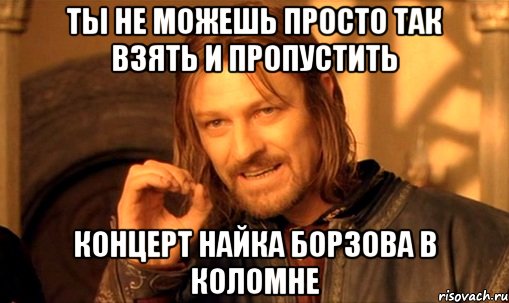 Ты не можешь просто так взять и пропустить Концерт Найка Борзова в Коломне