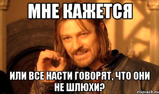 Мне кажется или все Насти говорят, что они не шлюхи?, Мем Нельзя просто так взять и (Боромир мем)