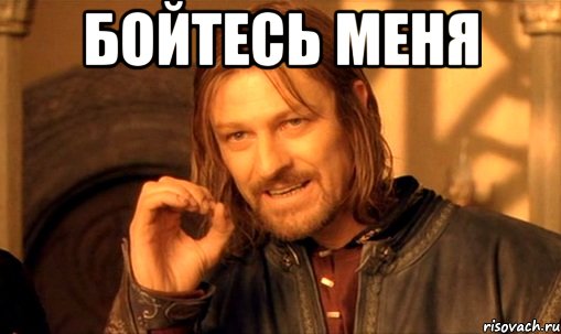 Бойтесь меня , Мем Нельзя просто так взять и (Боромир мем)