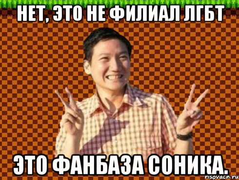 нет, это не филиал ЛГБТ Это фанбаза Соника.
