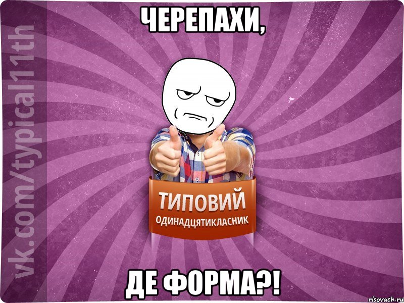 черепахи, де форма?!
