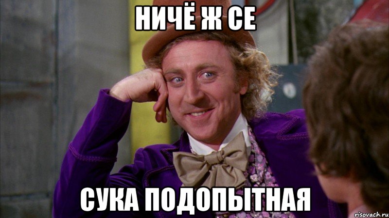 ничё ж се сука подопытная, Мем Ну давай расскажи (Вилли Вонка)