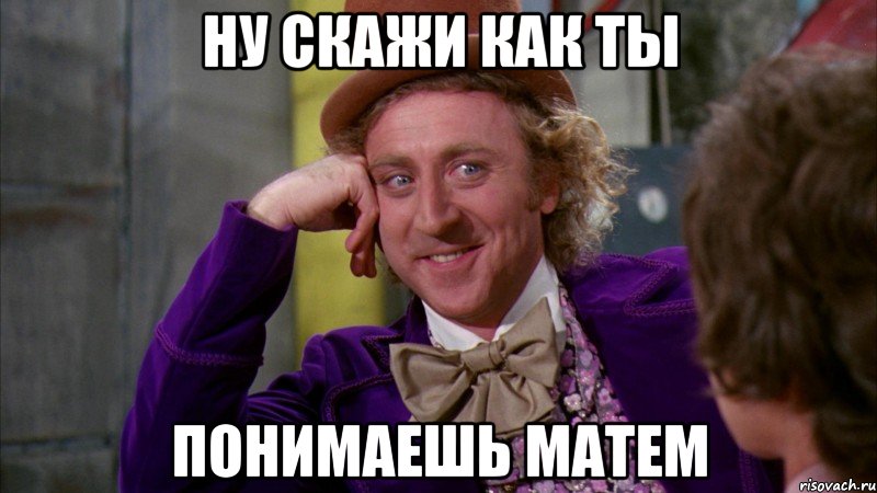 ну скажи как ты понимаешь матем, Мем Ну давай расскажи (Вилли Вонка)