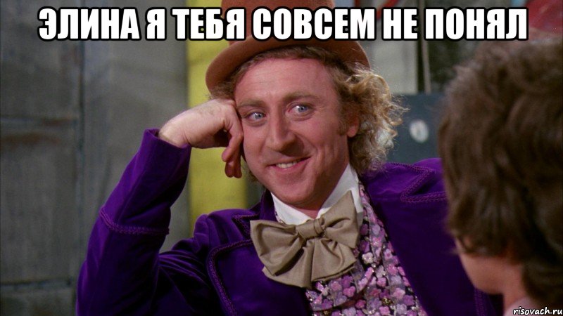 элина я тебя совсем не понял , Мем Ну давай расскажи (Вилли Вонка)