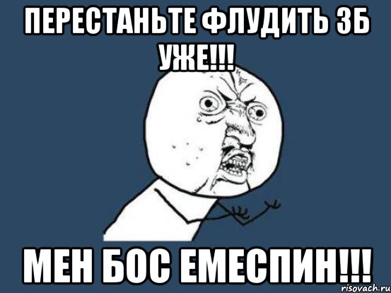 перестаньте флудить зб уже!!! мен бос емеспин!!!, Мем Ну почему