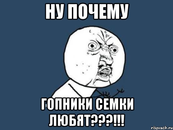 НУ ПОЧЕМУ ГОПНИКИ СЕМКИ ЛЮБЯТ???!!!, Мем Ну почему