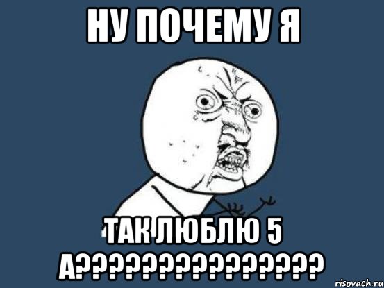 ну почему я так люблю 5 А???????????????, Мем Ну почему