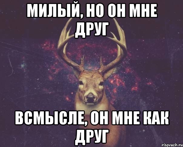 МИЛЫЙ, НО ОН МНЕ ДРУГ ВСМЫСЛЕ, ОН МНЕ КАК ДРУГ