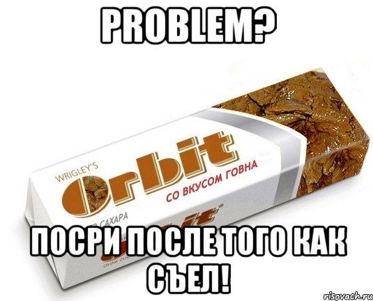 Problem? Посри после того как съел!, Мем орбит