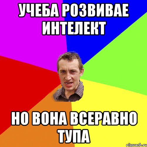 учеба розвивае интелект но вона всеравно тупа, Мем Чоткий паца