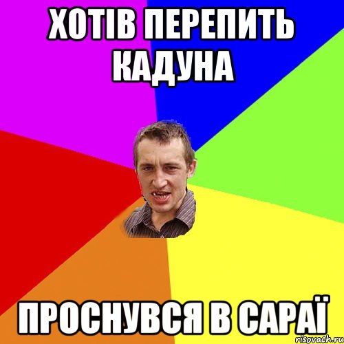 Хотів перепить Кадуна проснувся в сараї, Мем Чоткий паца