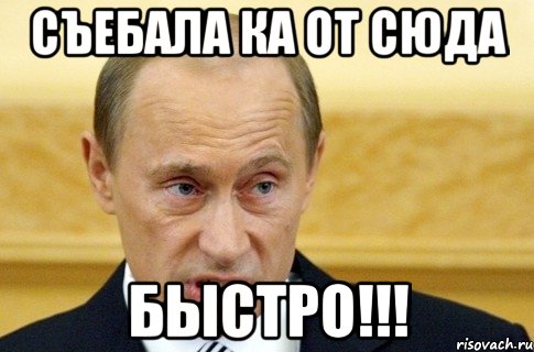 Съебала ка от сюда БЫСТРО!!!, Мем путин