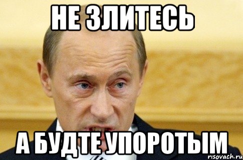 не злитесь а будте упоротым, Мем путин