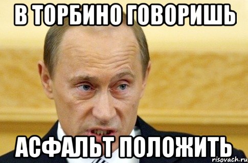 в торбино говоришь асфальт положить, Мем путин