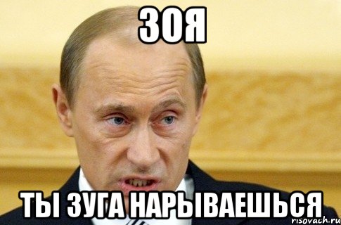 Зоя Ты зуга нарываешься, Мем путин